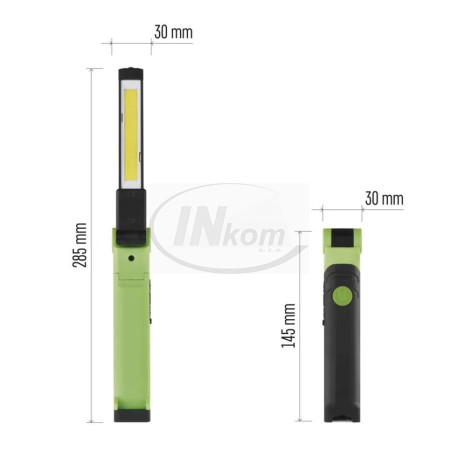 svietidlo ručné LED COB 750lm magnet nabíjacie 1800mAh